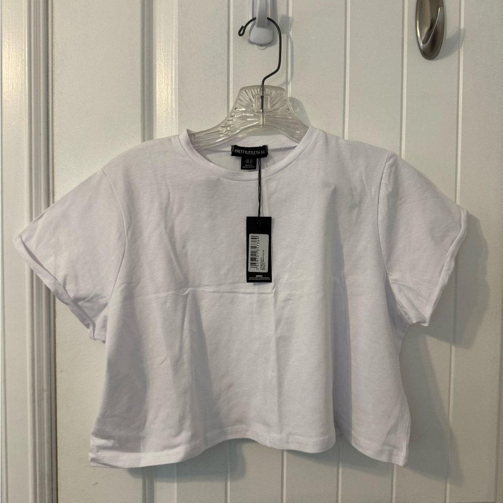 White Cropped T-Shirt